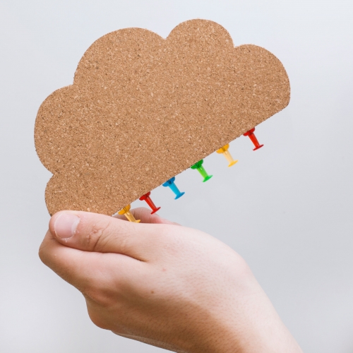 Cloud Cork Board Magnet