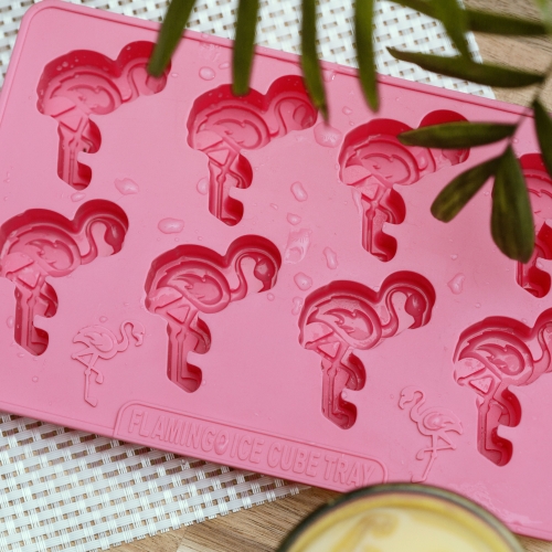 Silikonform - Flamingo Eiswürfel 