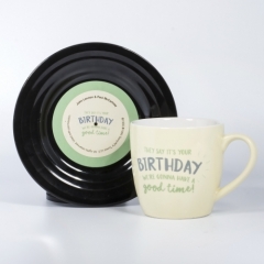 L&M Mug and Saucer Set - Birthday