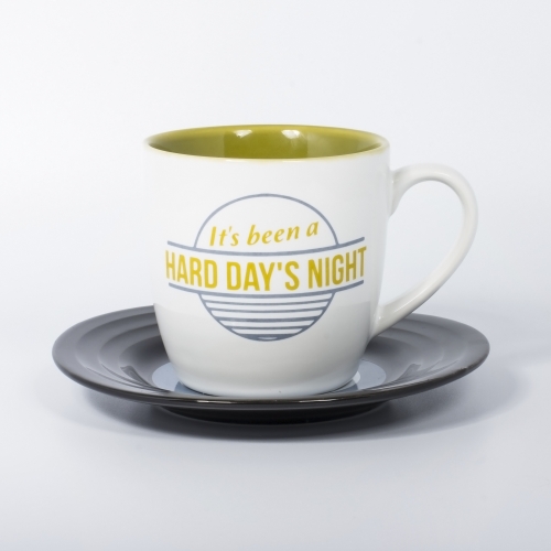 L&M Mug and Saucer Set - Hard Day's Night