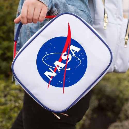 NASA Lunchtasche mit Reißverschluss - weiß