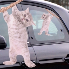 Ride With Hanging Cat - Fenstersticker 