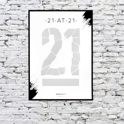 21 at 21 Scratch & Reveal Poster