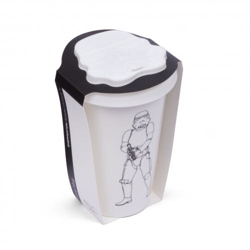 Original Stormtrooper - Keramikbecher mit Silikondeckel (weiß)