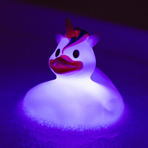 Unicorn Bath Duck Thumbs up LED Badeente Einhorn