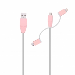 Hopscotch 3-in-1 Charging Cable - Pink