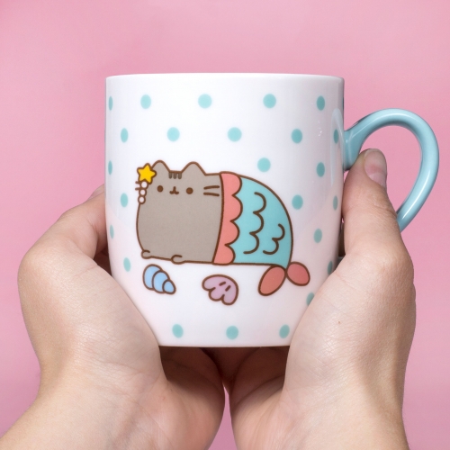 Keramikbecher mit Silikondeckel Einhorn-Glitzer Pusheen