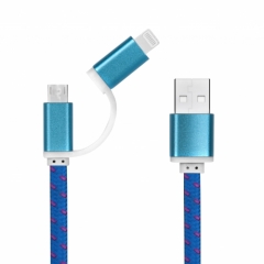 2in1 USB Ladekabel 20cm - iPhone Lightning und Micro USB